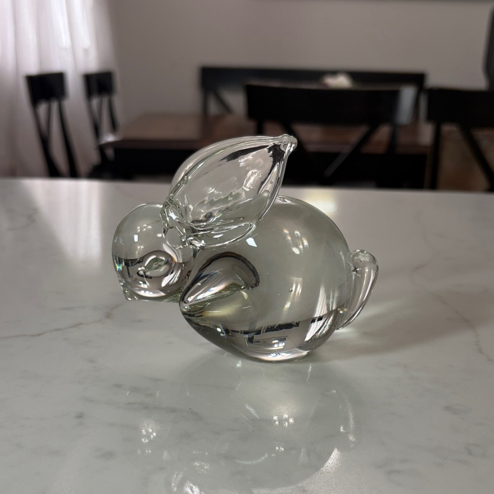 Elegant Glass Bunny Figurine